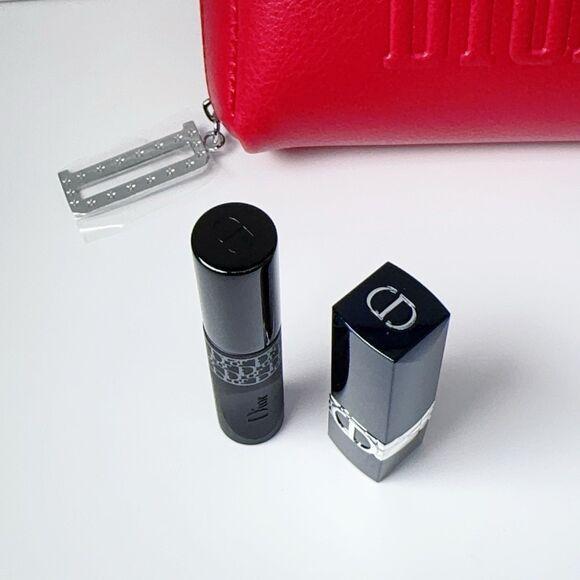Dior ❤️ Limited Makeup Red Pouch Gift Set Rouge 999 Velvet ➕ Pump Volume Mascara - Picture 7 of 12
